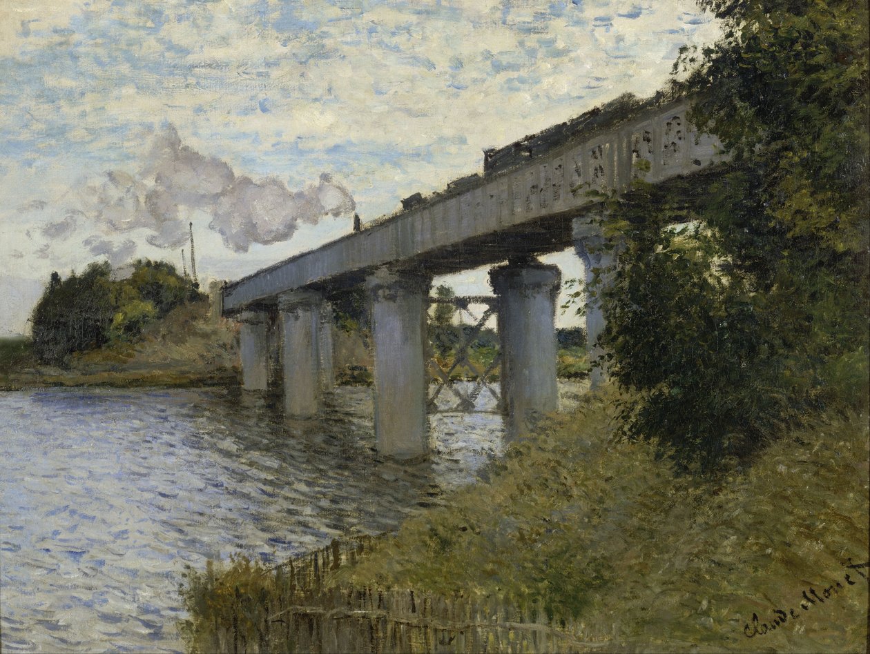 Jernbanebroen i Argenteuil af Claude Monet