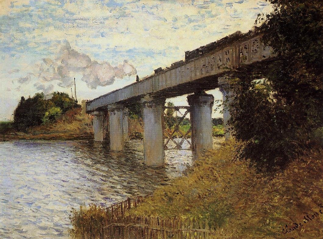 Jernbanebroen ved Argenteuil af Claude Monet