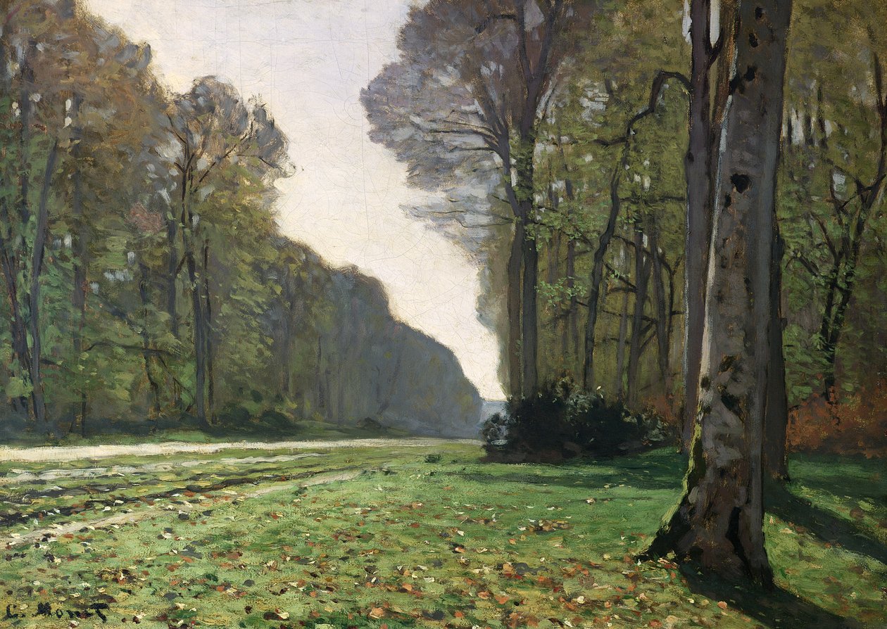 Vejen til Bas-Breau, Fontainebleau (Le Pave de Chailly), ca. 1865 af Claude Monet
