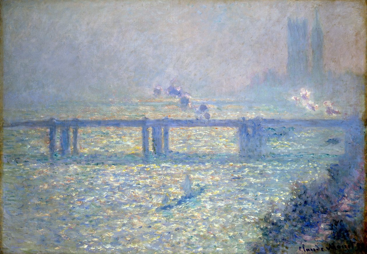Themsen ved Charing Cross Bridge, London, 1899 af Claude Monet