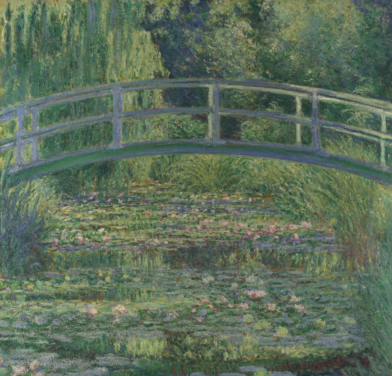 Dammen med vandliljer af Claude Monet