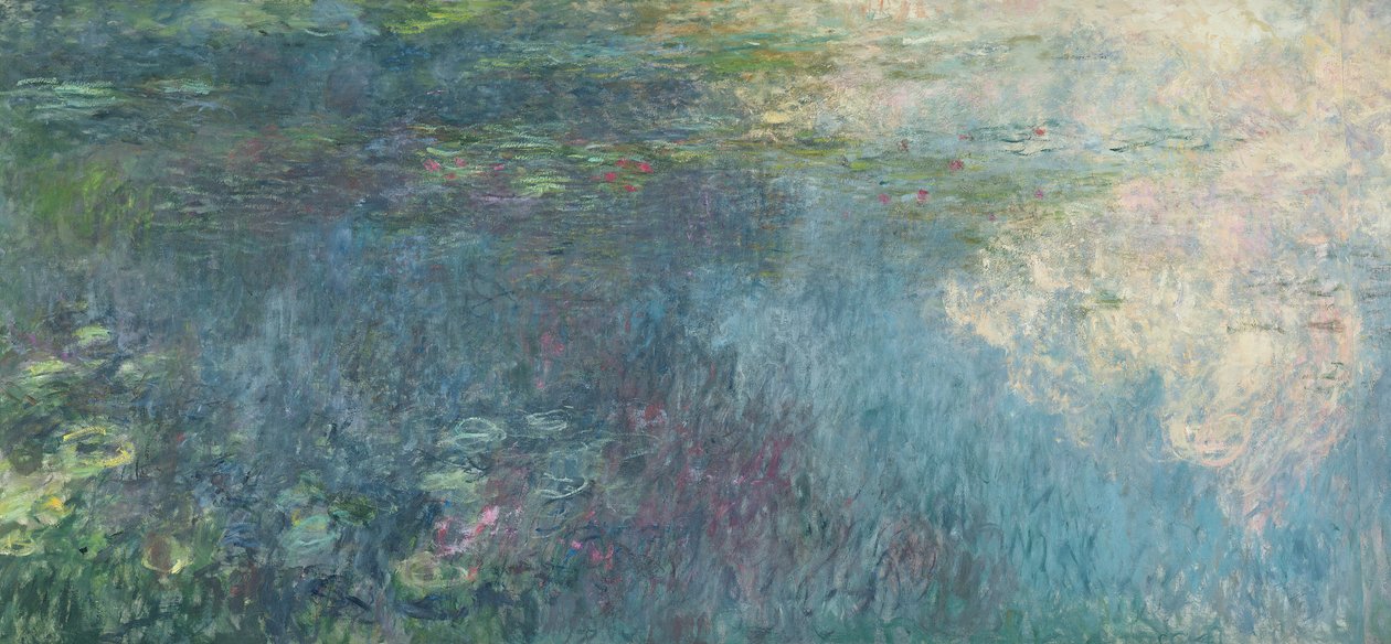 The Waterlilies - The Clouds (højre side), 1914-18 (se også 64185 og 64186) af Claude Monet