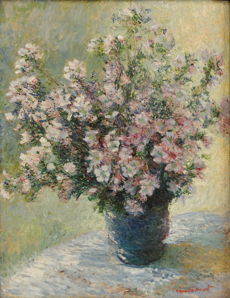 Vase med blomster af Claude Monet