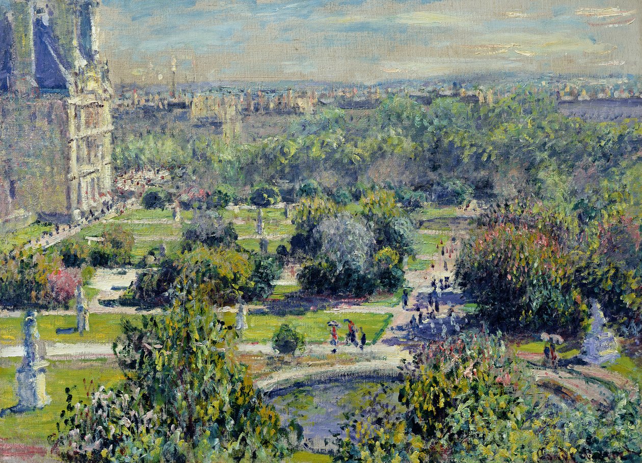 Udsigt over Tuilerierne, Paris, 1876 af Claude Monet