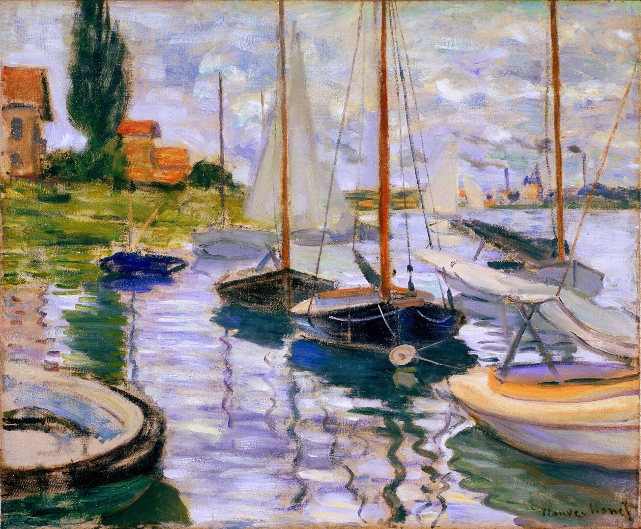 Sejlbåde på Seinen af Claude Monet