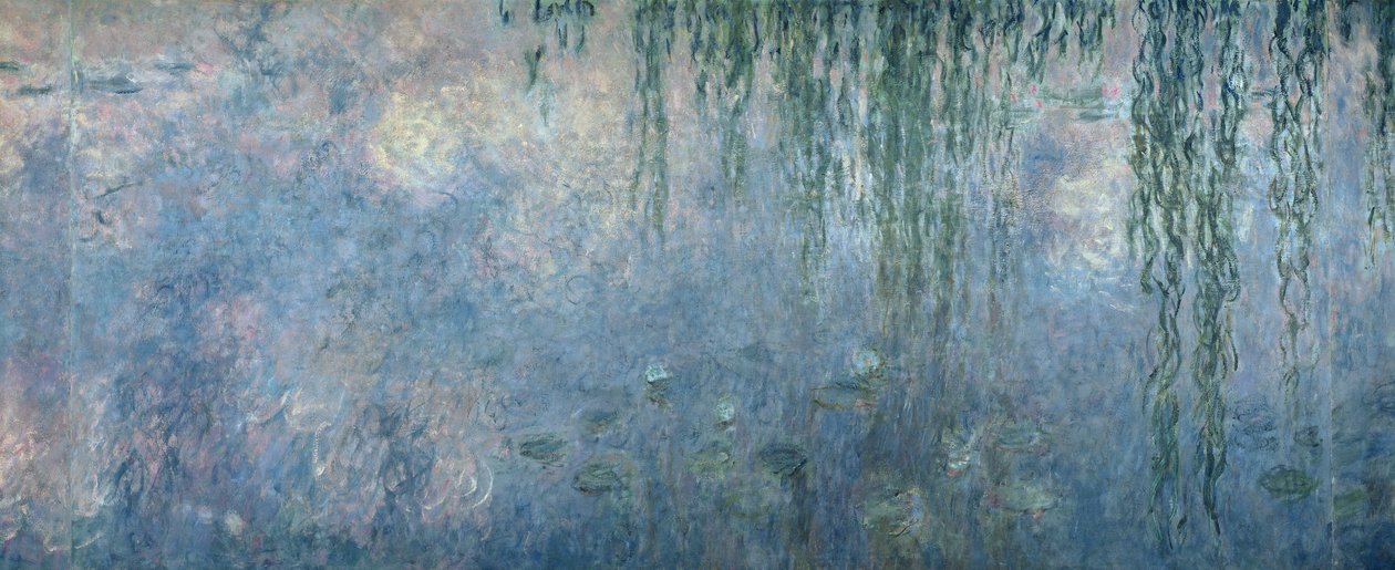 Åkander: Morgen med grædende pile, detalje af midterafsnit, 1914-18 (se også 71320, 71322) af Claude Monet