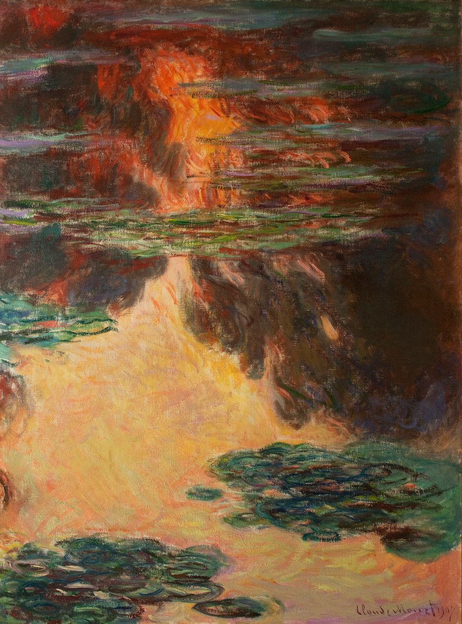 Åkander, detalje, 1907 (se også 196299) af Claude Monet