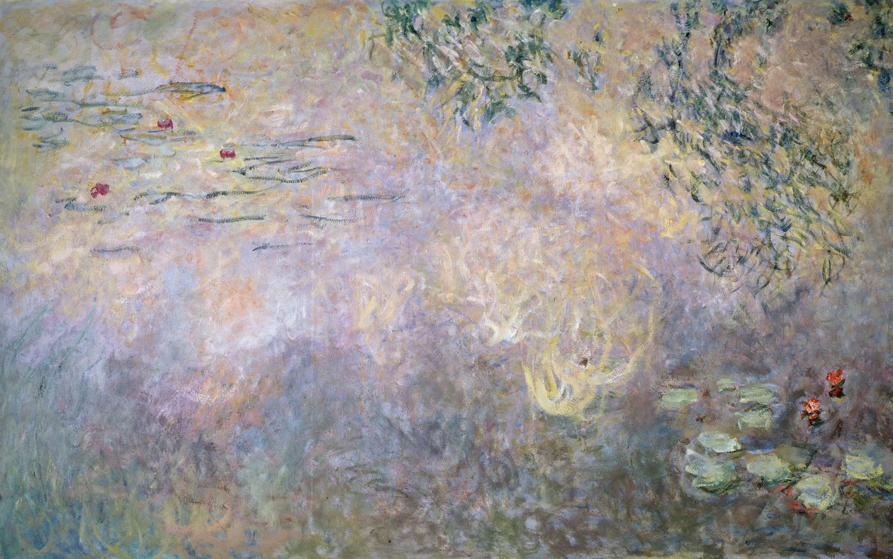 Vandliljer, detalje af nederste del, 1910 af Claude Monet