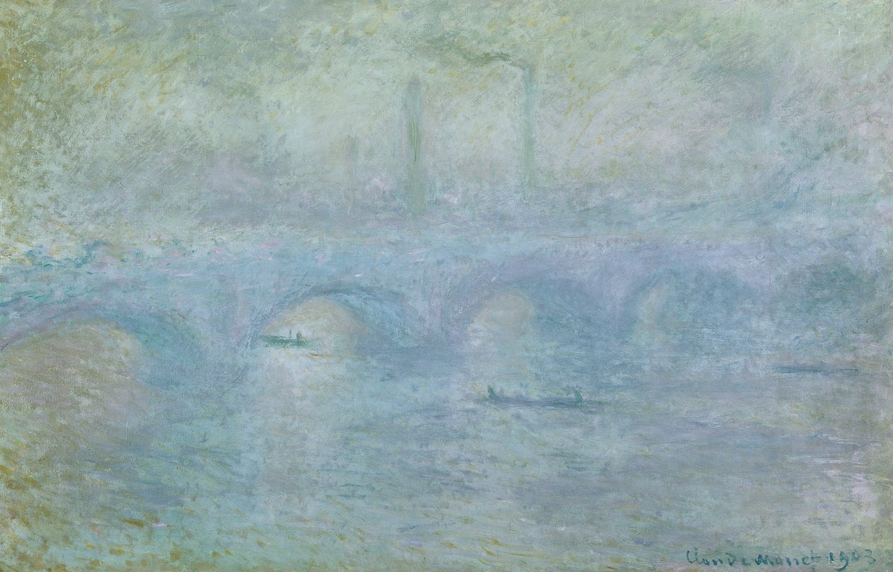 Waterloo Bridge: Effect of the Mist, 1903 af Claude Monet