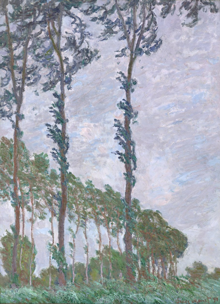 Wind Effect, serie af popler af Claude Monet