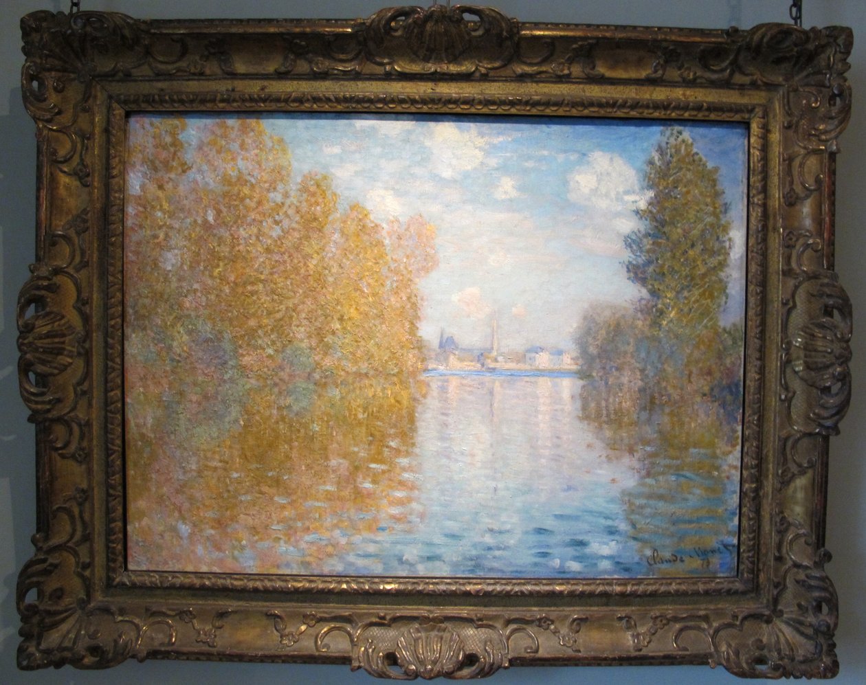 efterårseffekt i argenteuil af Claude Monet