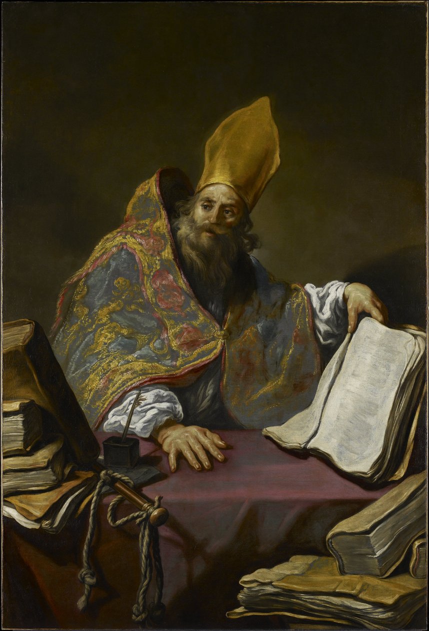 Saint Ambrose af Claude Vignon