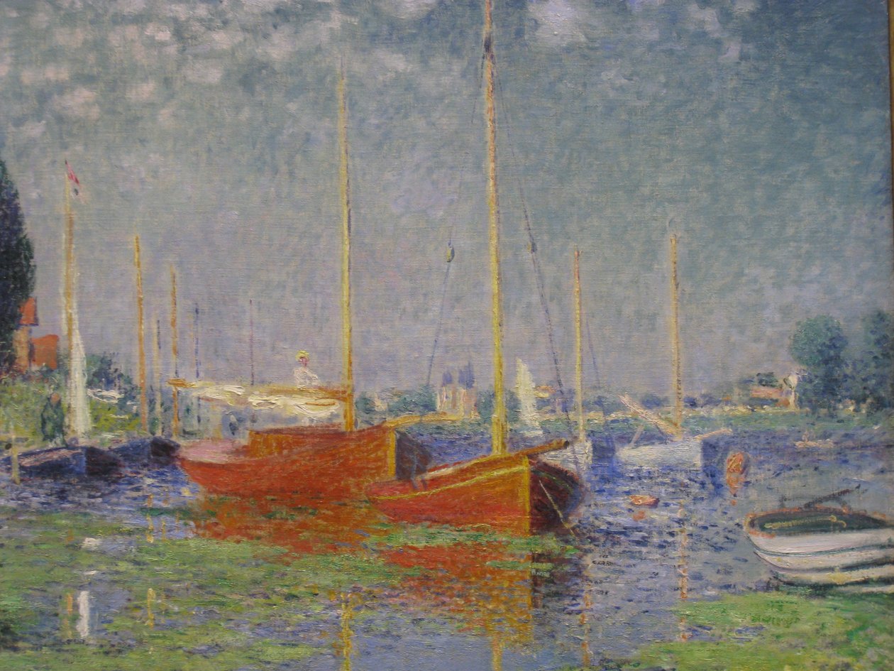Røde både ved Argenteuil af Claude Monet