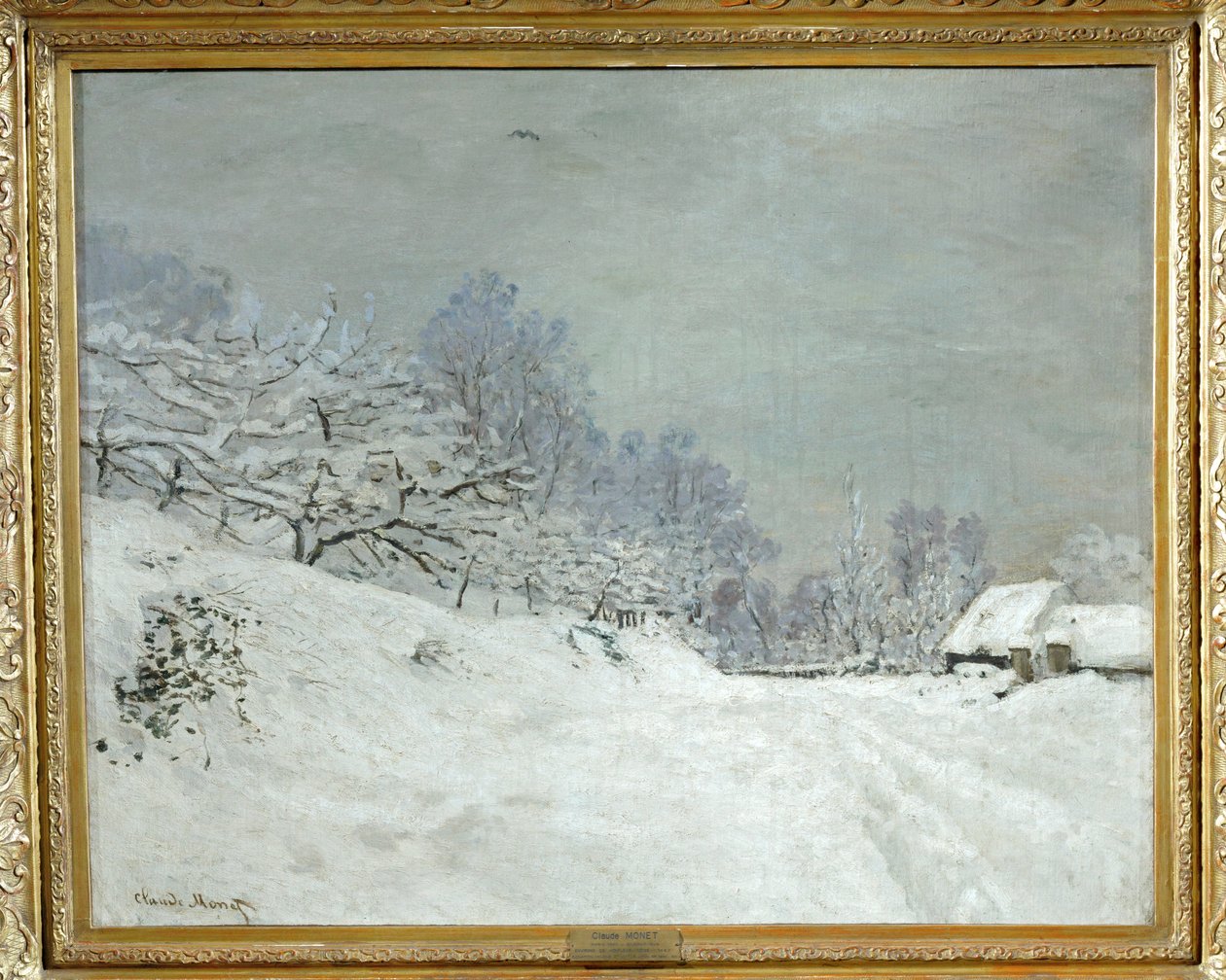 Rundt om Honfleur. Sne ... af Claude (follower of) Monet