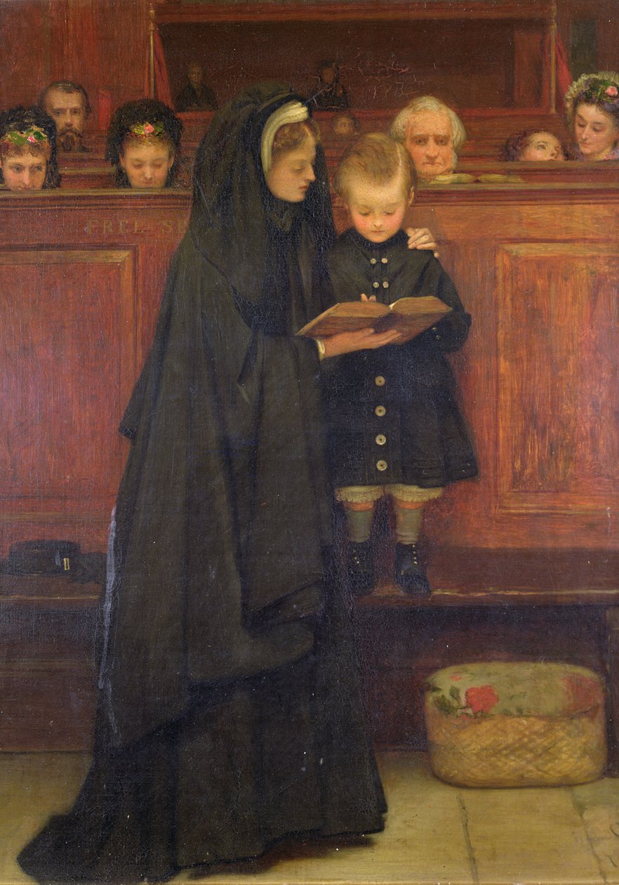 I kirken, 1869 af Claude Andrew Calthrop