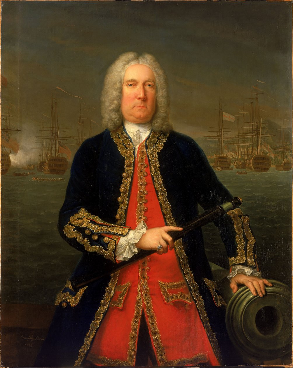 Admiral Thomas Mathews (1676-1751) af Claude Arnulphy