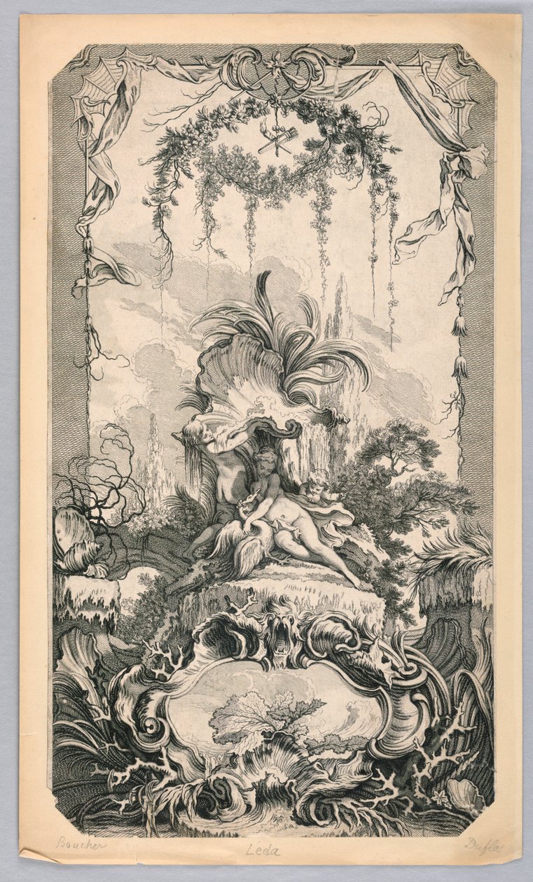 Leda og Svanen af Claude Augustin Duflos