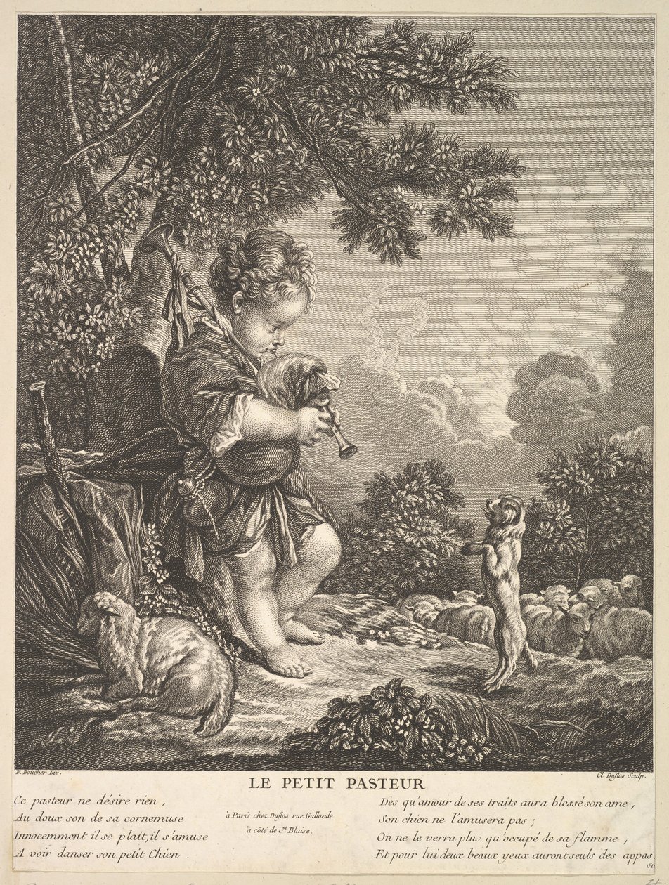 Den lille hyrde, ca. 1753. af Claude Augustin Duflos