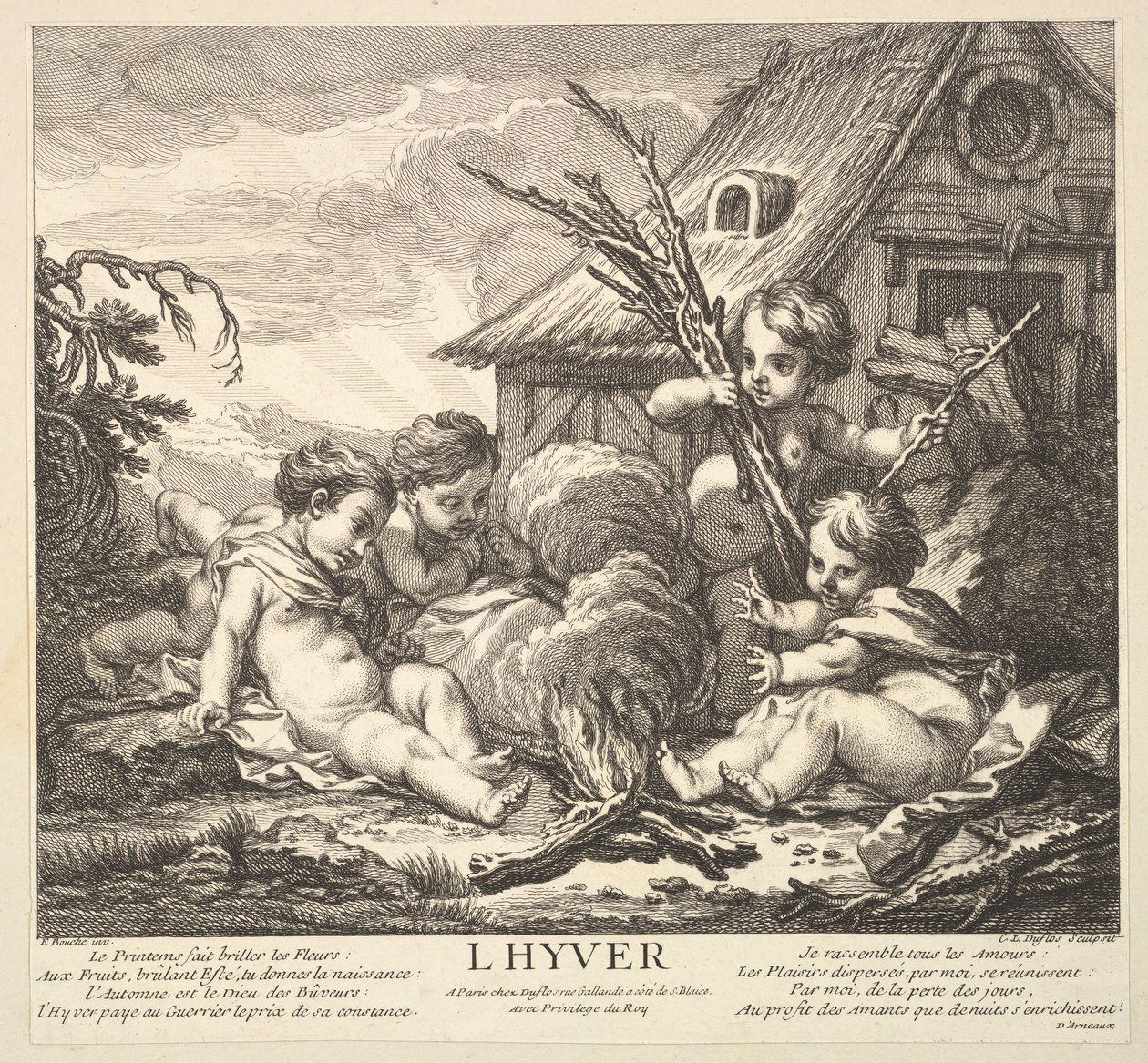 Vinter, 1735-86. af Claude Augustin Duflos