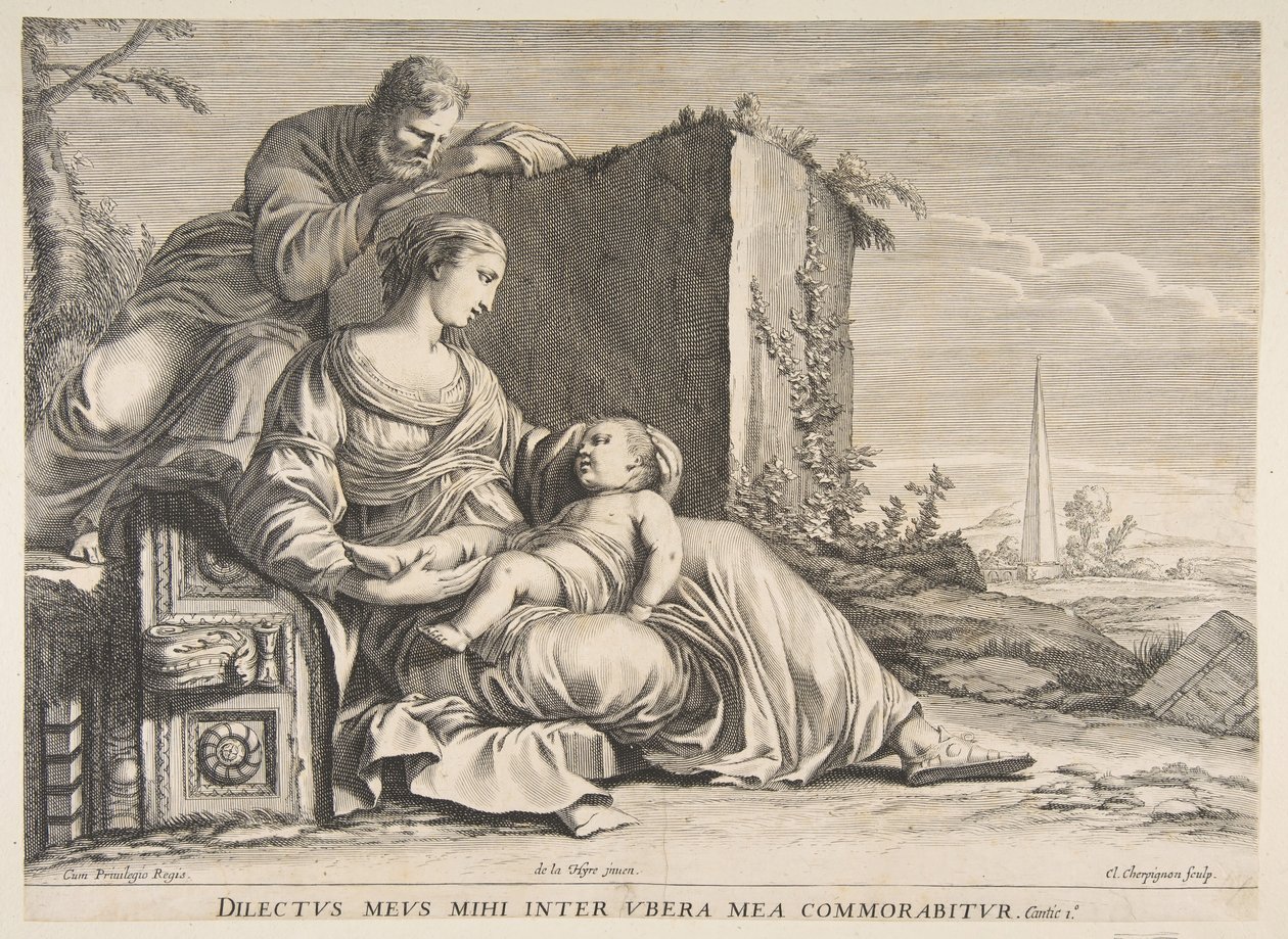 Hellig Familie.n.d. af Claude Cherpignon