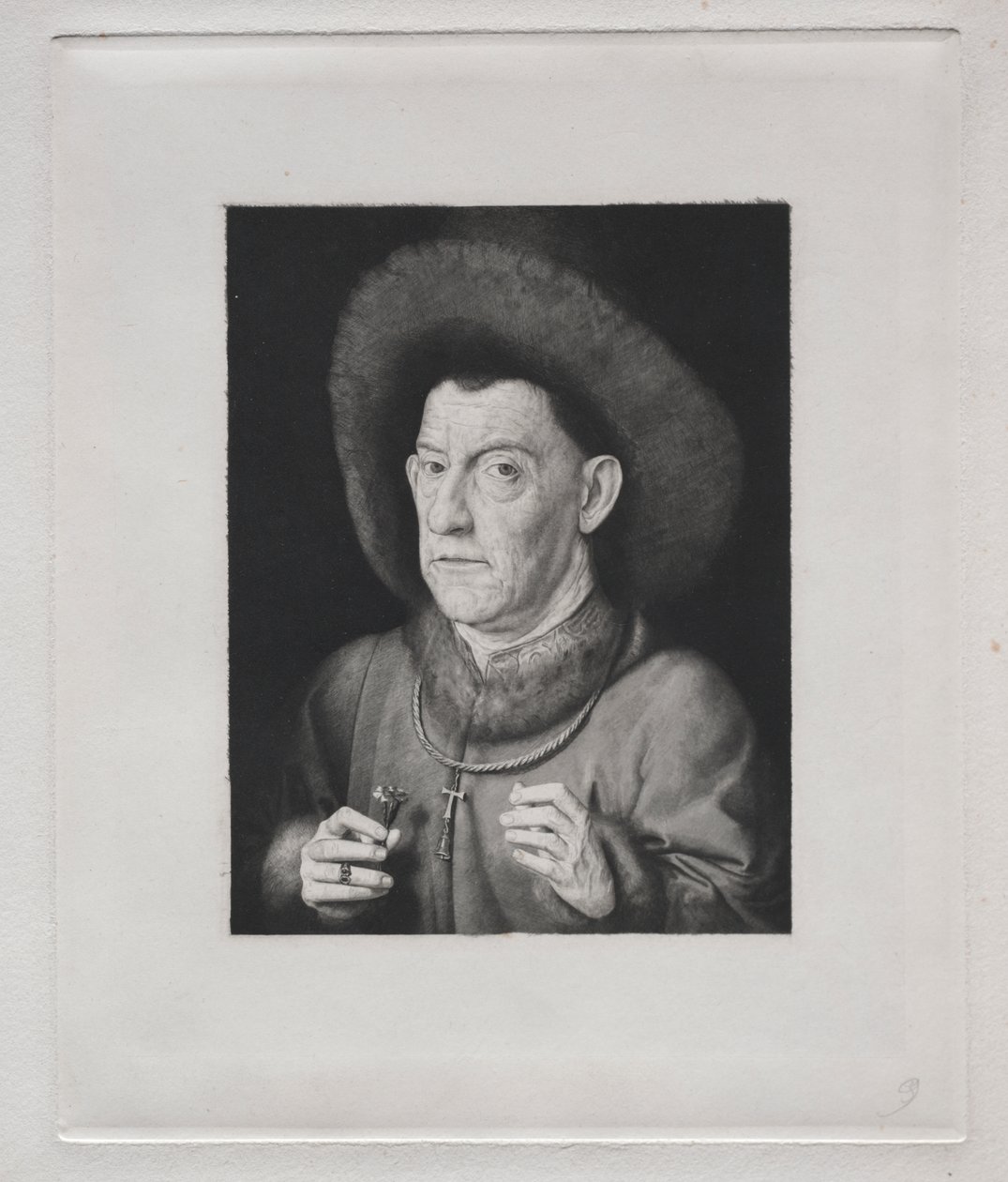 Mand med en lyserød af Claude Ferdinand Gaillard