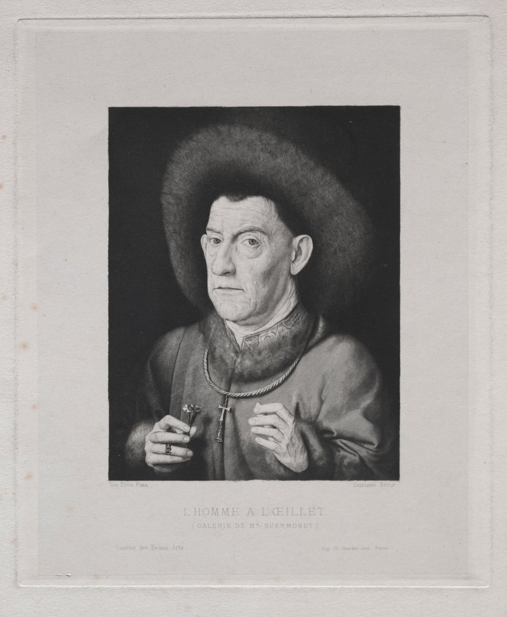 Mand med en lyserød af Claude Ferdinand Gaillard
