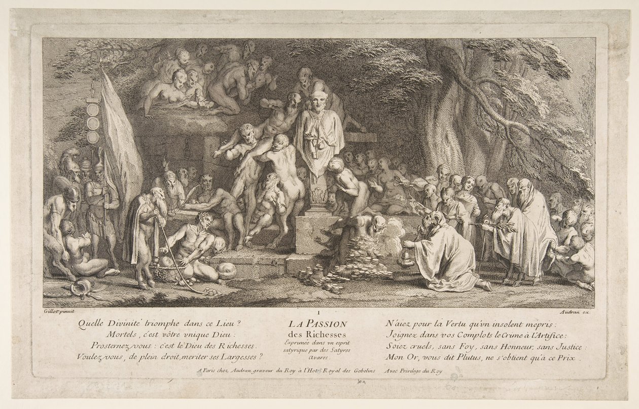 Passionen for rigdom.n.d. af Claude Gillot