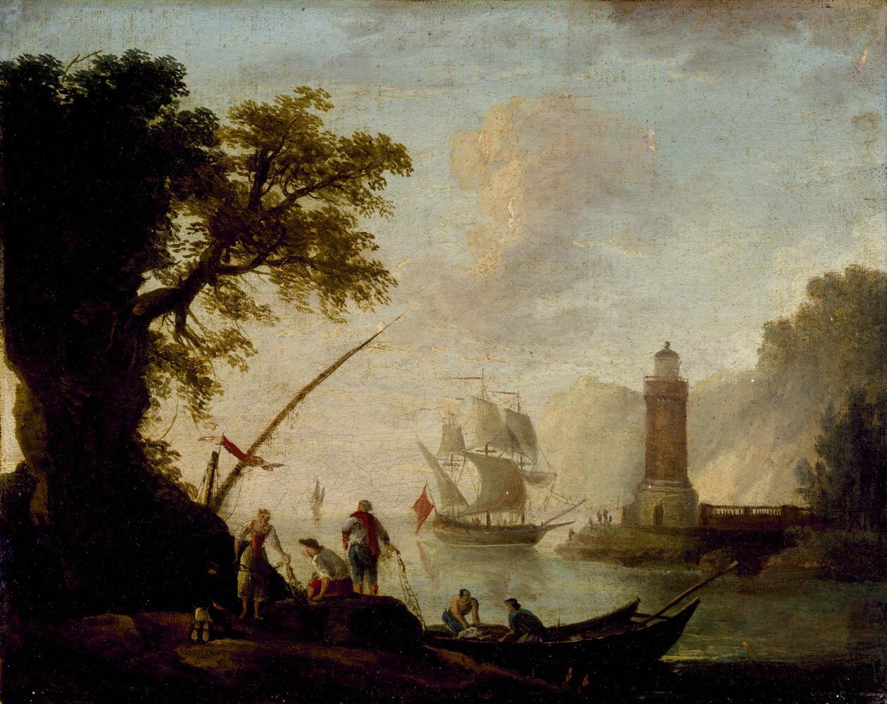 En kystudsigt ved Middelhavet, ingen dato af Claude Joseph Vernet
