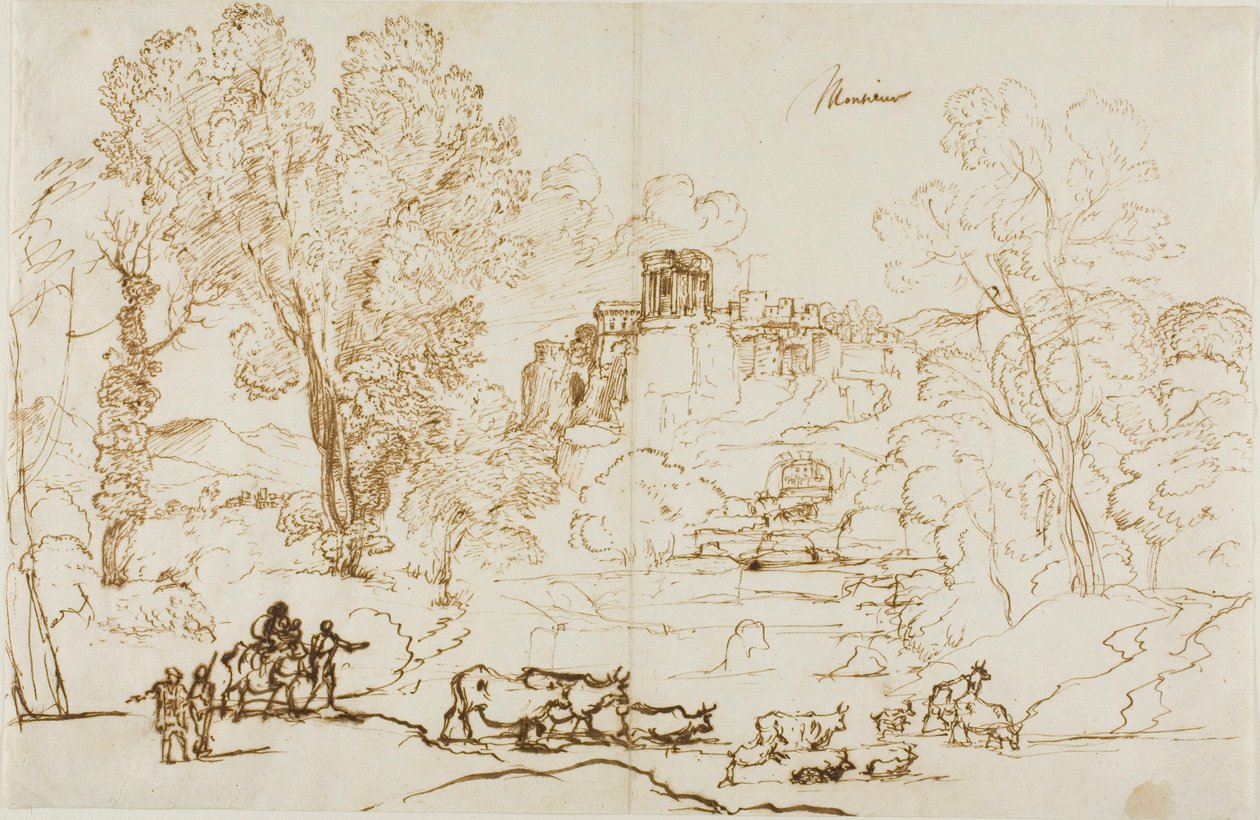 Klassisk Landskab - Tivoli af Claude Lorrain