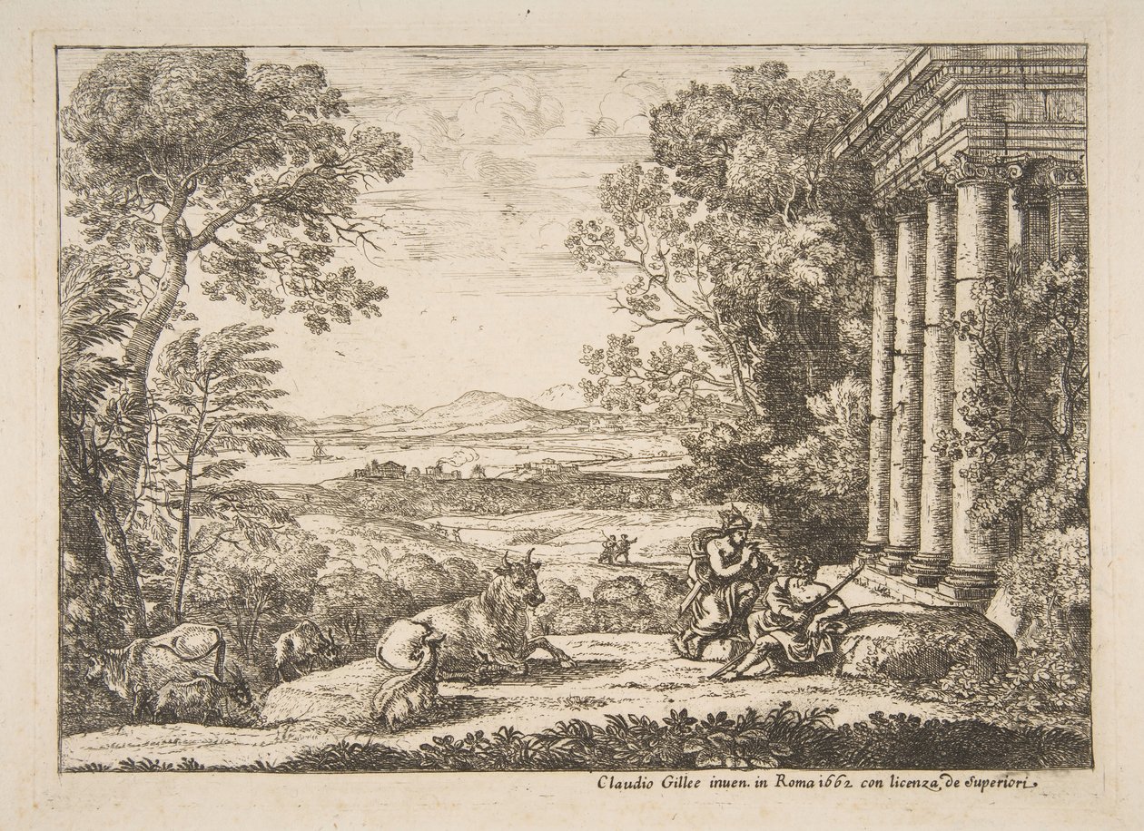 Merkur og Argus, 1662. af Claude Lorrain