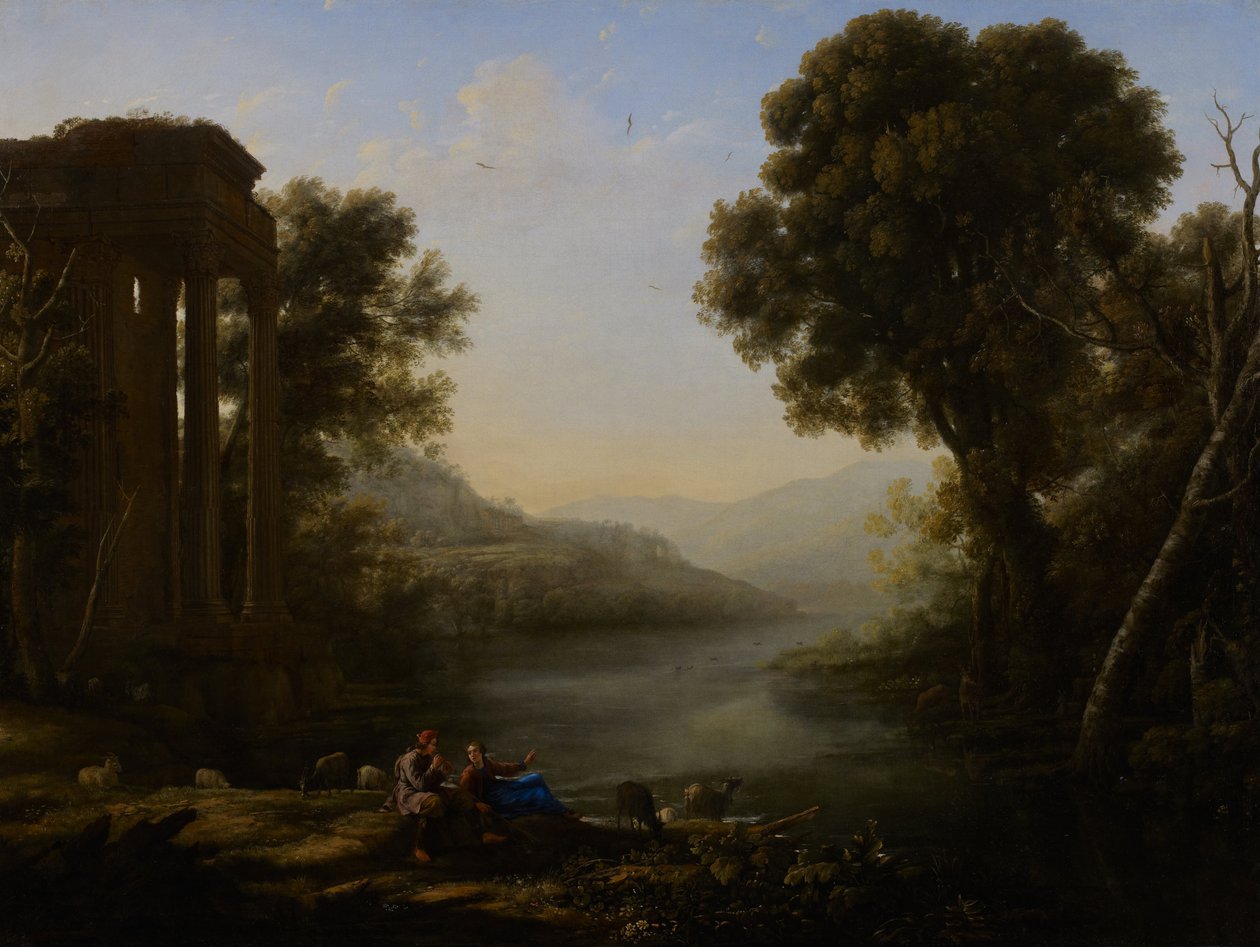 Pastoralt landskab af Claude Lorrain