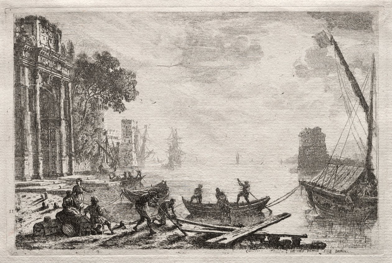 Solnedgangen, 1634. af Claude Lorrain