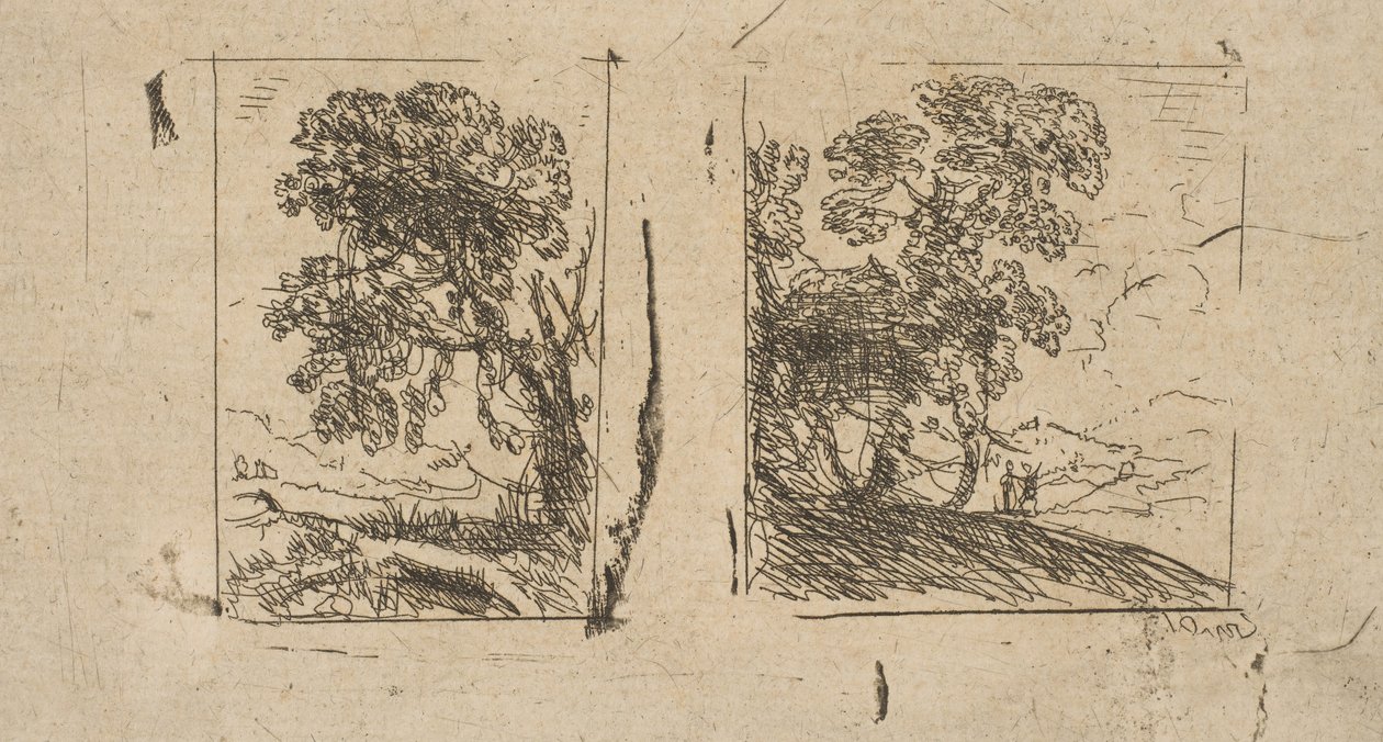 De to landskaber, ca. 1630. af Claude Lorrain