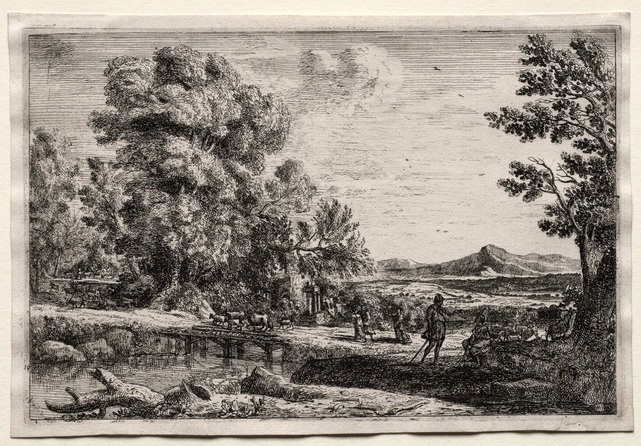 Træbroen. af Claude Lorrain