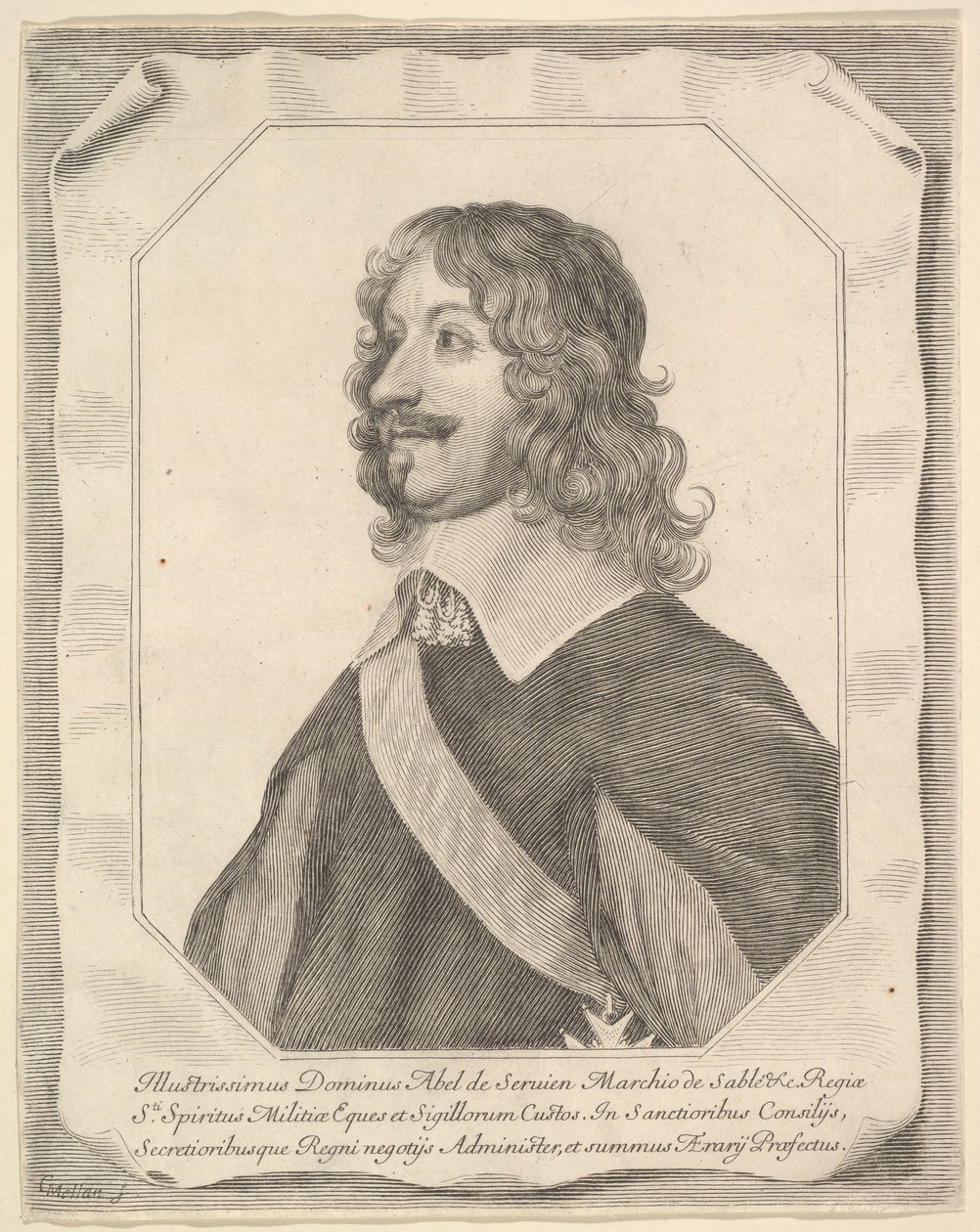 Abel Servien. af Claude Mellan