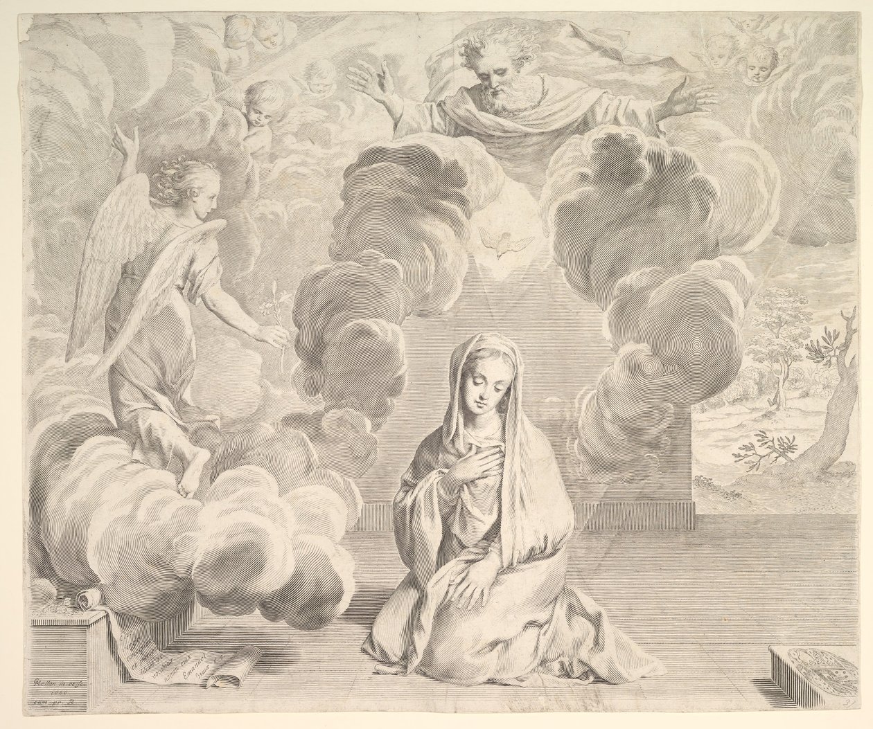 Bebudelse, 1666. af Claude Mellan