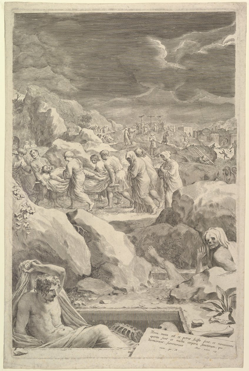 Kristi begravelsesproces, 1678. af Claude Mellan