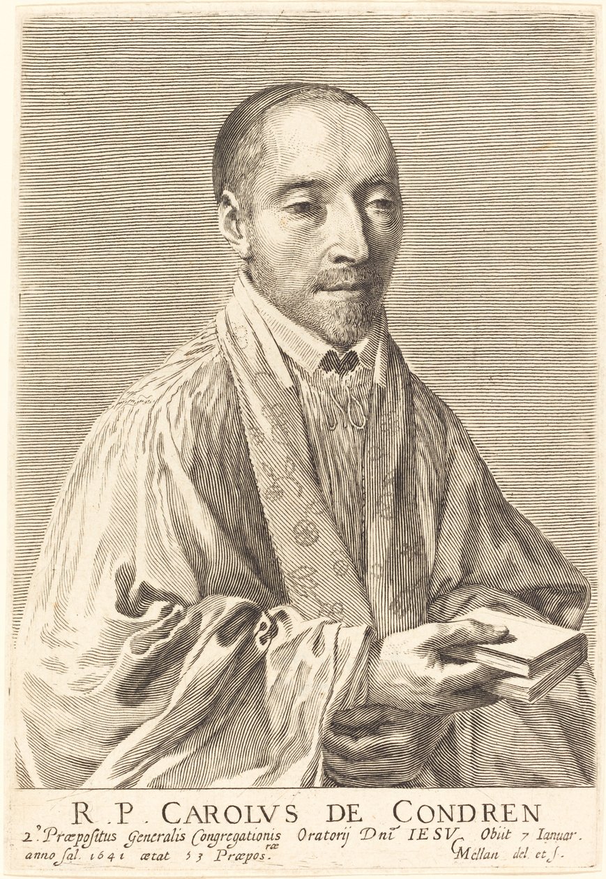Charles de Condren af Claude Mellan