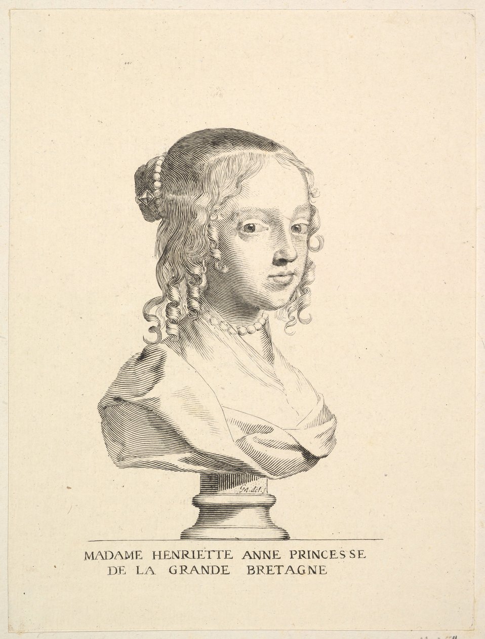Henriette-Anne af England, hertuginde af Orleans. af Claude Mellan