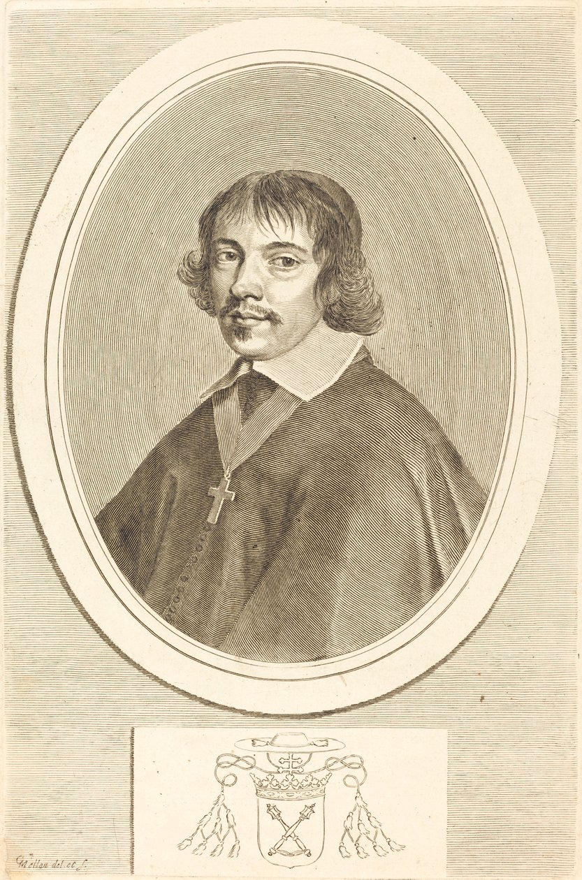 Jean-Francois Paul de Gondi, kardinal af Retz af Claude Mellan