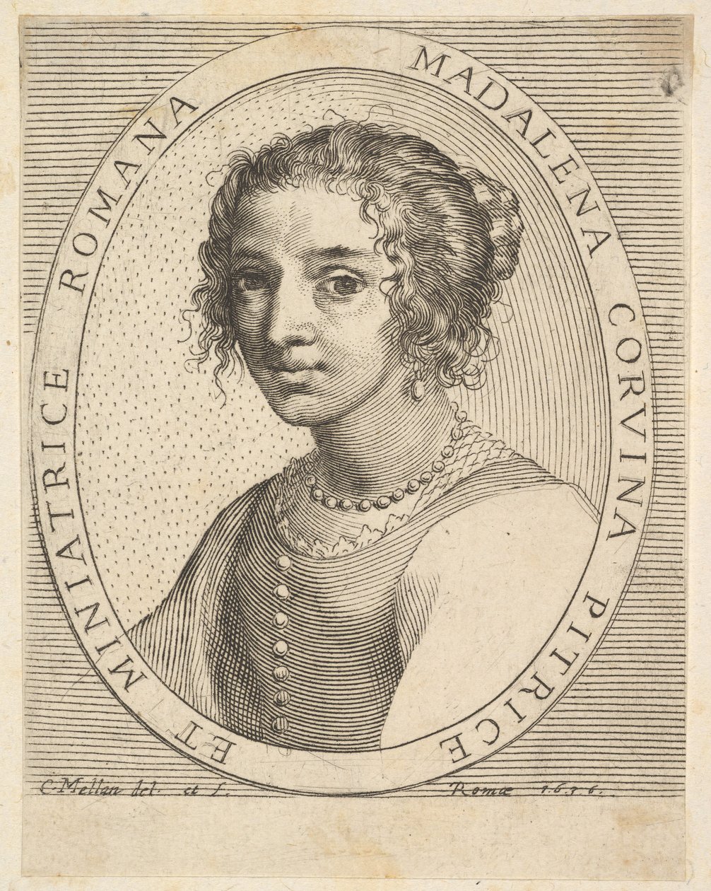 Maddalena Corvina, 1636. af Claude Mellan