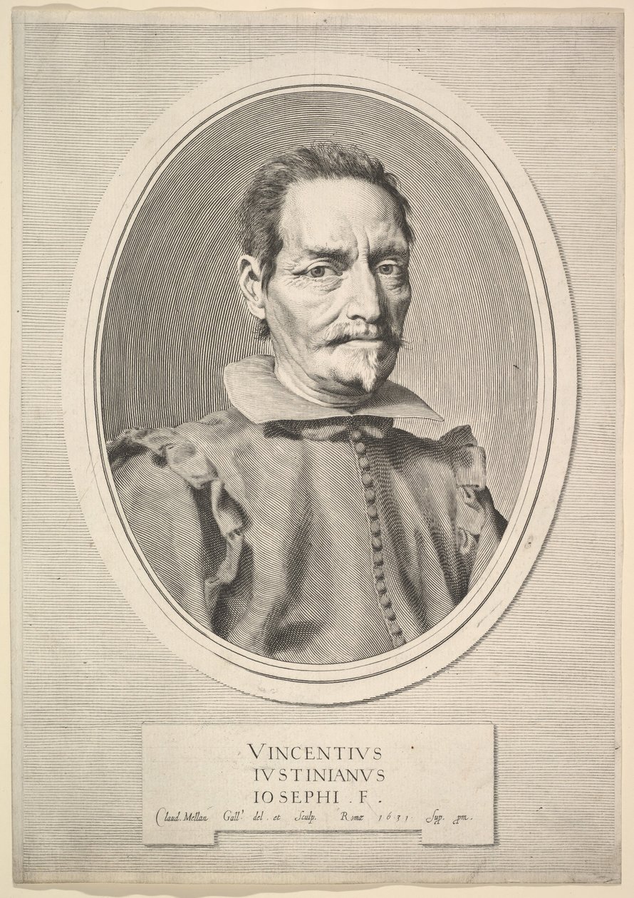 Portræt af Vincenzo Giustiniani, 1631. af Claude Mellan