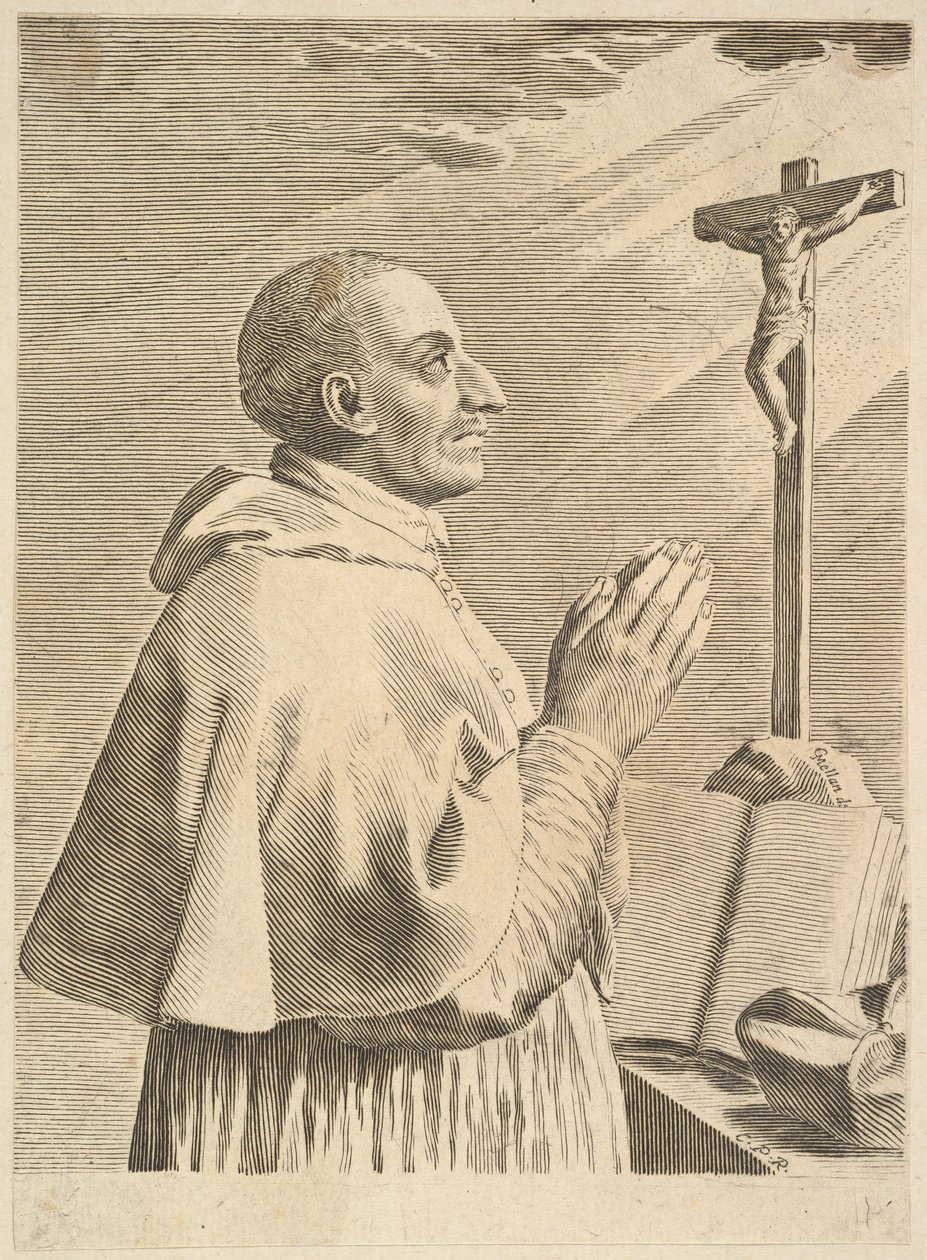 St. Charles Borromeo. af Claude Mellan