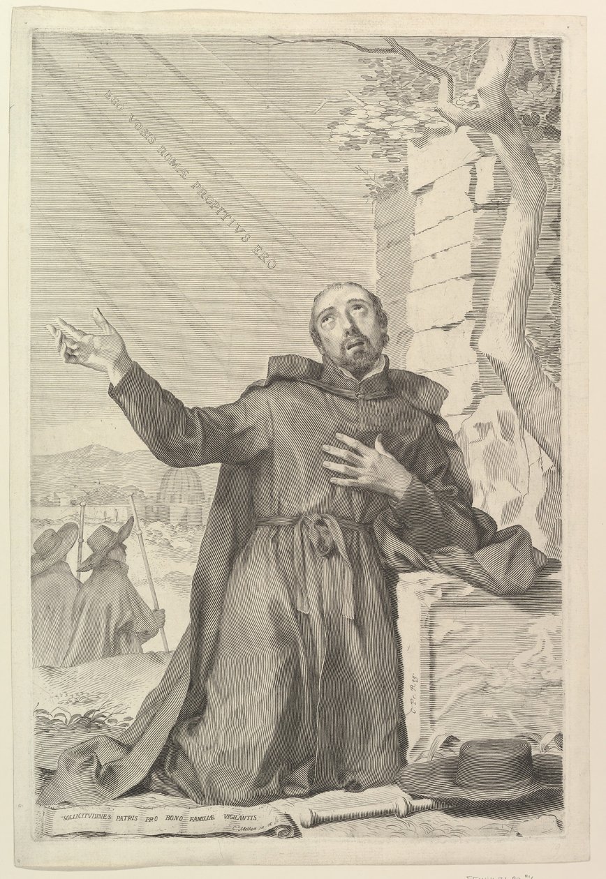 Sankt Ignatius i ekstase. af Claude Mellan