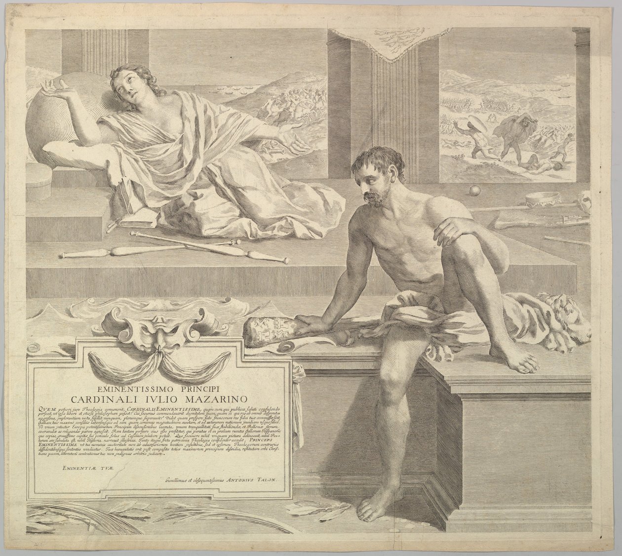 Teologisk afhandling af Antoine Talon, 1648. af Claude Mellan