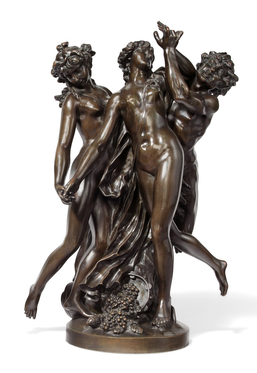 De tre nåder, ca. 1860 (bronze) af Claude Michel (after) Clodion