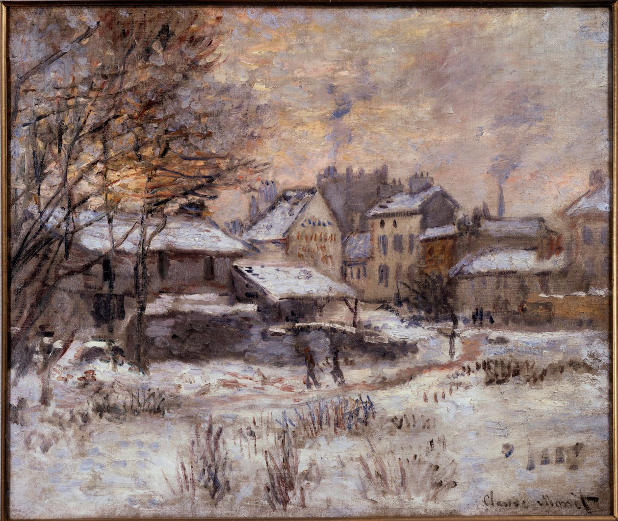 Argenteuil under sneen af Claude Monet