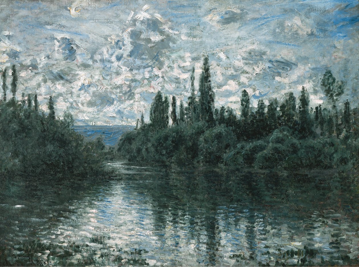 Arm of the Seine nær Vétheuil, 1878. af Claude Monet