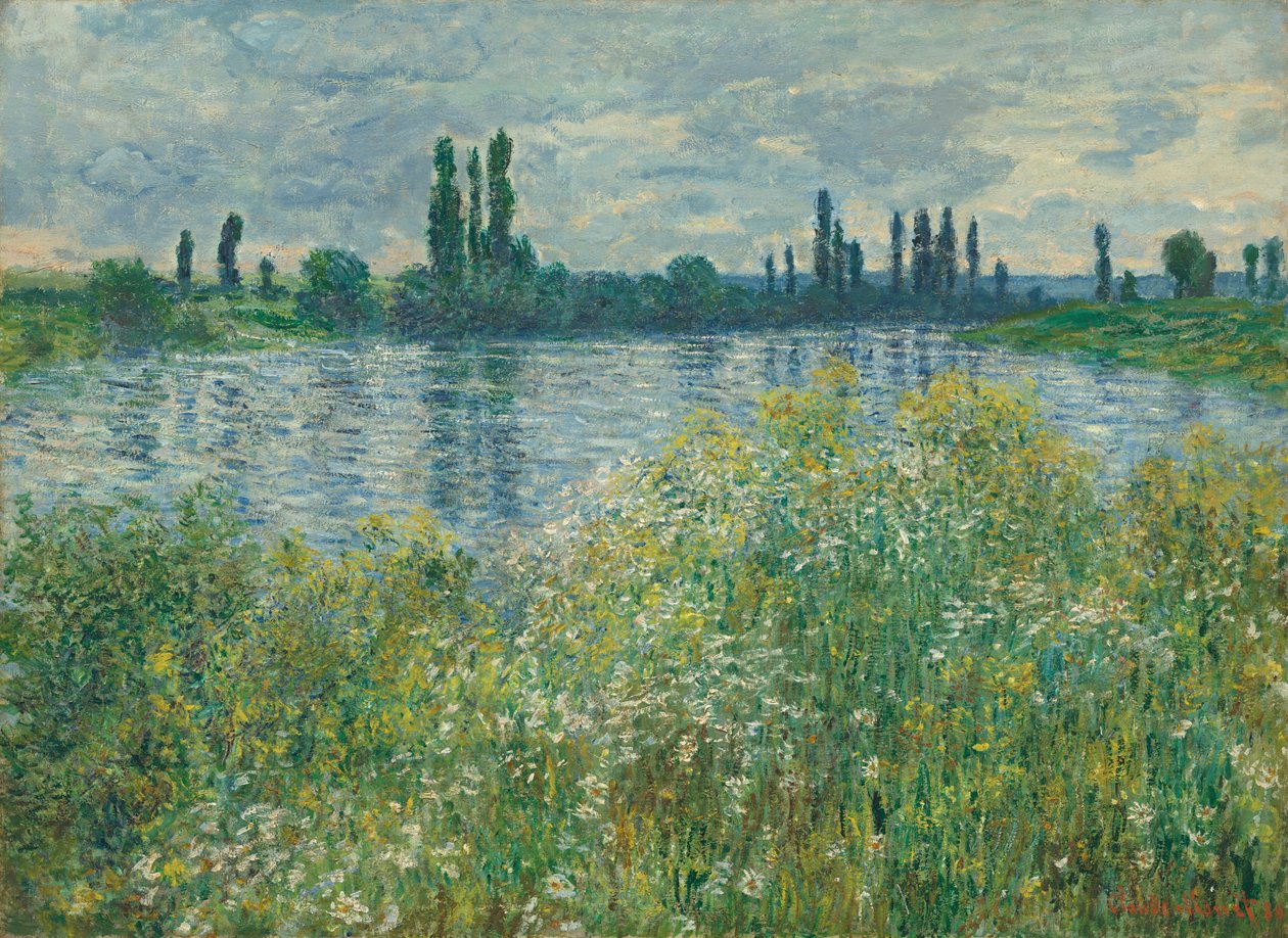 Seines bredder, Vétheuil, 1880. af Claude Monet