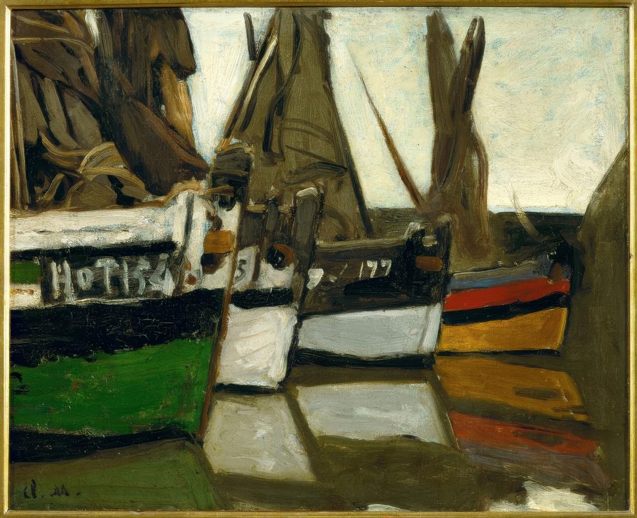 Fiskerbåde, Honfleur af Claude Monet